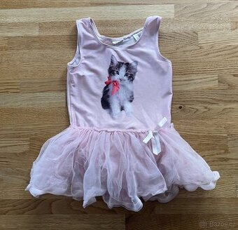 Trikot s kočkou & dres se sukýnkou H&M vel.122/128 - 1