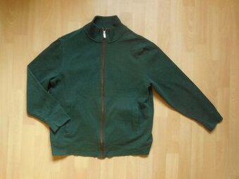 pánská Gant zelená khaki mikina zip XL