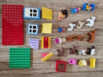 Lego Duplo MIX - osoby, zvířata, kostky, podložky