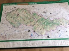 Mapa Československé (socialistické) rep., přírodní zdroje. - 1