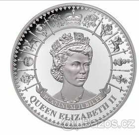 KRÁĽOVNÁ ALŽBETA II. JUBILEJNÁ 1 oz strieborná minca
