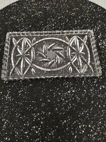 Křišťálový broušený tác