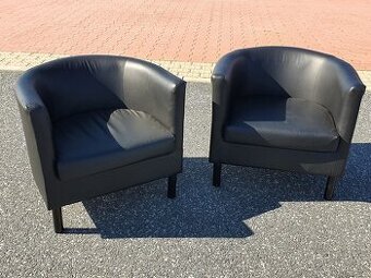 IKEA 2x zánovní křesla křesílka ekokůže