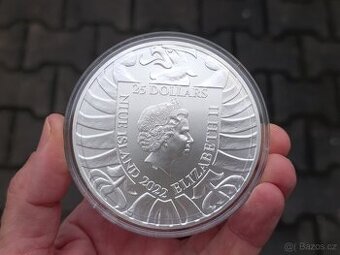 Stříbrná 10 oz investiční mince Český lev 2022 stand, 311gr.