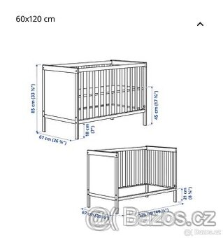 Dětská postýlka 2 kusy