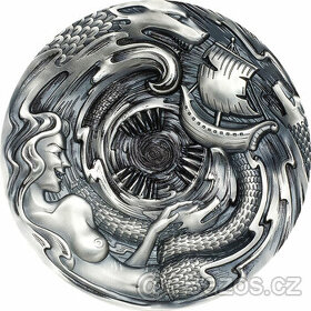Stříbrná mince - SCYLLA AND CHARYBDIS 3 Oz Silver Coin