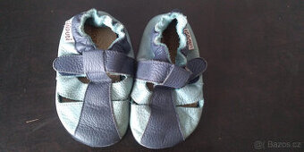 Liliputi kožené capáčky sandálky Sky modré vel. L