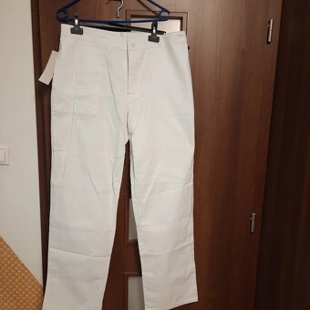 Pánske pracovní bílé kalhoty (kuchař, zdravotník), vel. 52