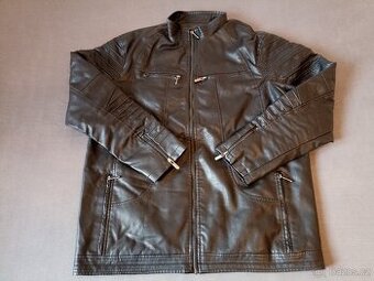 Bunda PU kůže jemná koženka