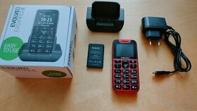 EVOLVEO EasyPhone červený EP-500, plně funkční, prasklý - 1
