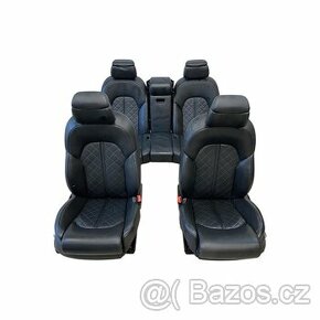 Sedačky černá kůže čalouněné Audi A8 4H D4 sedan r.v. 2010