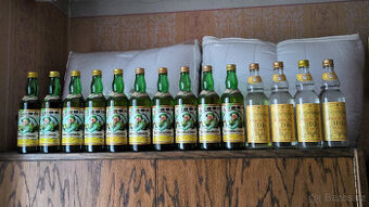 Alkohol - vodka, griotte - starý, historický, retro alk.