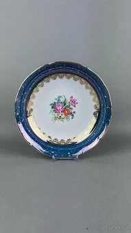 Kerapo – Miska na polévku Ofelie, ⌀ 19 cm, dekor Modrý listr