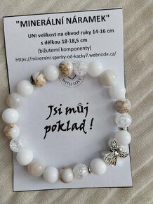 Minerální náramek s andělem