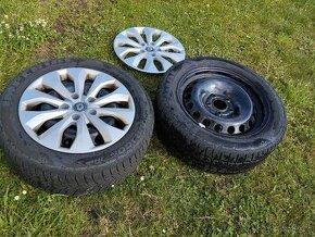 Disky(plech), poklice, zimní pneu 205/55R16 91H, čidla tlaku