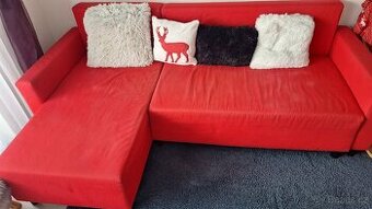 Rohová rozkládací sedačka Ikea s úložným prostorem