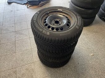 Plechové disky 6,5Jx15, 4x100 + zimní pneu 195/65 R15
