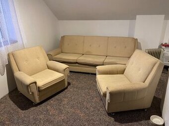 Retro sedací souprava MONIKA z 70. let –originál z Rousínova