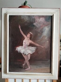 obraz BALETKA, olej, sign. K. K. Farský