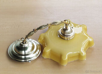 Hezký starý mosazný lustr / stropnice