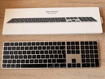 Apple Magic Keyboard 2024 s Touch ID, černé klávesy - CZ