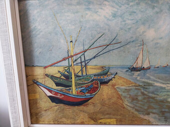 Vincent Van Gogh - Rybářské bárky, reprodukce ze 70tých let