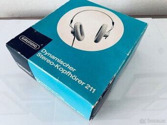 Vintage sluchátka Grundig Stereo 211, rok 1968