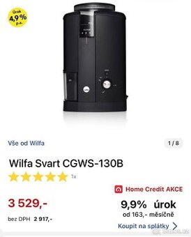 Wilfa Svart mlýnek na kávu