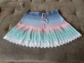 ručně háčkované bavlněné sukně - 1