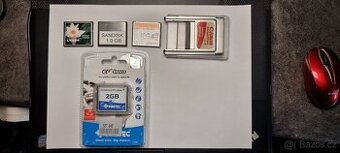 Čtečka KART CF NA PCMCIA + 4ks CF karet - 1