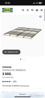 Lamelový rošt 140cm (2x70cm) ikea leirsund