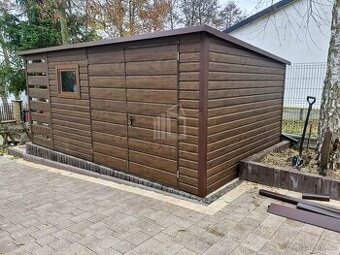 Zahradní domek + přístřešek 1x3m - 4x3m