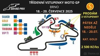 Vstupenky MOTO GP BRNO - kategorie GOLD