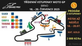 Vstupenky MOTO GP BRNO - kategorie GOLD