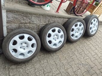 ALU disky originál Audi 5x112 r16 zimní pneu