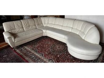 Rohová kožená sedací souprava,3302