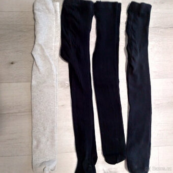 Nové bilé, šedé a černé punčocháče H&M 110/116