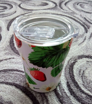 Termoska - termohrnek s jahodami 350 ml