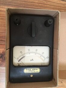 Přenosný mikro ampérmetr Alois Kreidl, 70léta