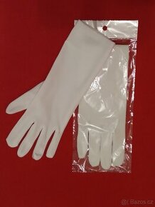 Rukavice společenské bílé dámské / malé pánské
