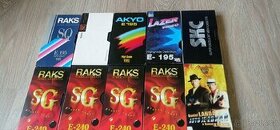 VHS kazety Raks a jiné.