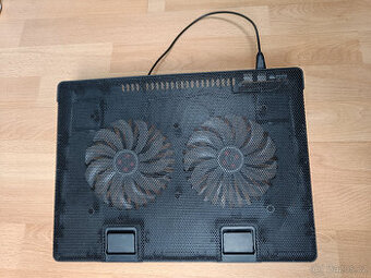 Chladící podložka pod notebook, 15", vypinac, 2xUSB, 2 vent