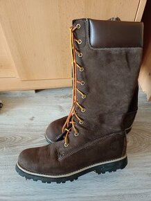 Vysoké dámské kožené boty Timberland, super stav