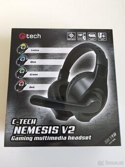 Herní multimediální sluchátka C-TECH NEMESIS V2