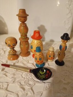 Retro dřevěné figurky