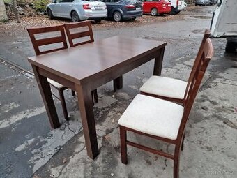 4x jídelní set+4x Židle 70x120 výška 77 cm
