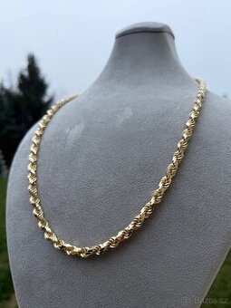 Zlatý řetěz VALIS - 117.5g 70cm 585 14k - PLNÝ ŘETĚZ