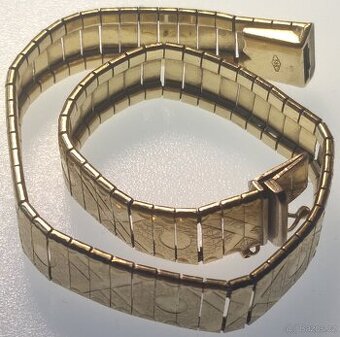 Zlatý masivní pánský náramek 14K ( 585 punc) 19.9 gramů, 20,