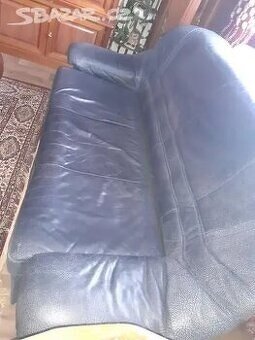 Kožená sedačka rozkládací