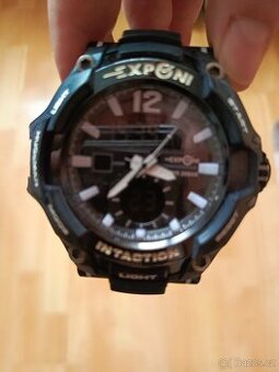 PÁNSKÉ ČERNÉ HODINKY EXPONI INTACTION